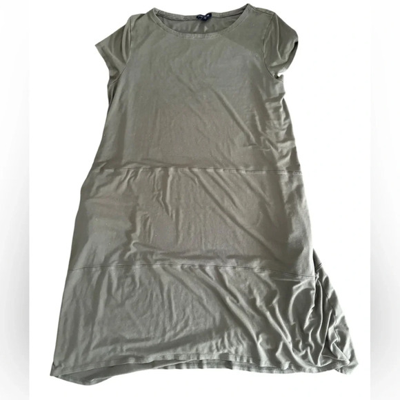 Eileen Fisher Water Viscose Jersey Bateau Neck Cap Sleeve Dress, Size XL - Picture 4 of 5